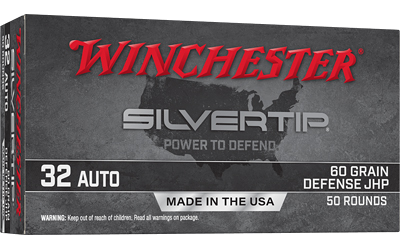 Winchester Silvertip 32auto .32 ACP 60 Grain Ammunition – 50 Rounds