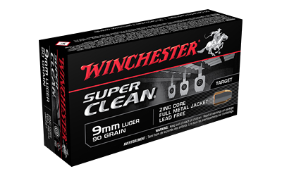 Winchester Super Clean 9mm 90 Grain Full Metal Jacket Ammunition – 50 Rounds