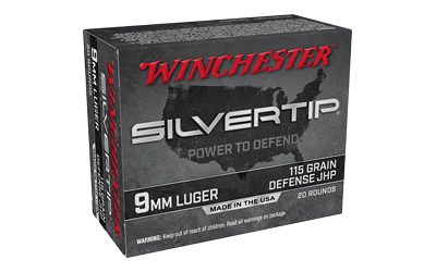 Winchester Silvertip 9mm 115 Grain Hollow Point Ammunition – 20 Rounds