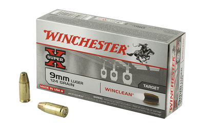 Winchester Sprx Winclean 9mm 124 Grain Ammunition – 50 Rounds