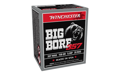 Winchester Big Bore 357 Magnum 158 Grain Jacketed Hollow Point Ammunition – 20 Rounds