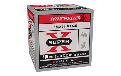 Winchester Spr-X Uplnd 410 2.5" 6 #6 Shot Ammunition – 25 Rounds