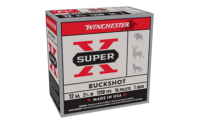 Winchester Superx 12 Gauge BUCKSHOT Ammunition – 25 Rounds