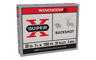 Winchester Superx 20 Gauge BUCKSHOT Ammunition – 5 Rounds