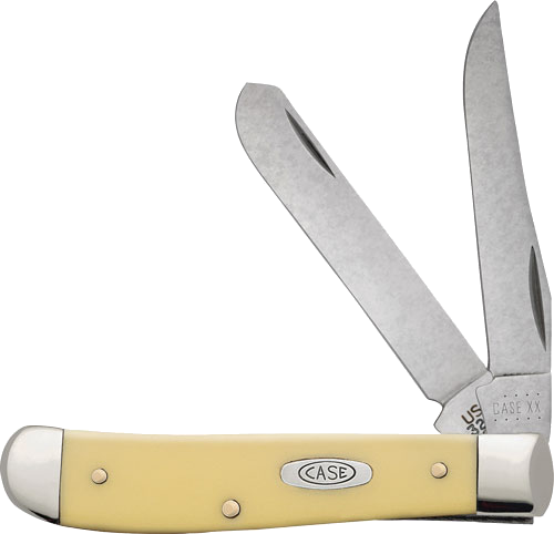 Case Knives Yellow Synthetic Smooth Mini Trapper Knife