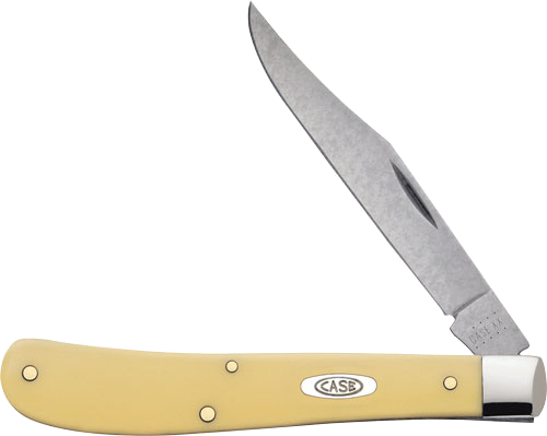 Case Knives Yellow Synthetic Smooth Slimline Trapper Knife
