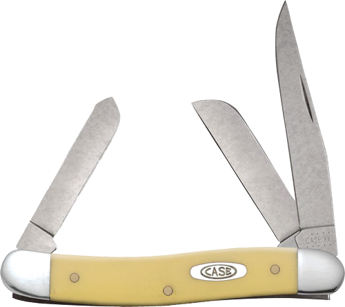 Case Knives Yellow Synthetic Smooth Medium Stockman Knife