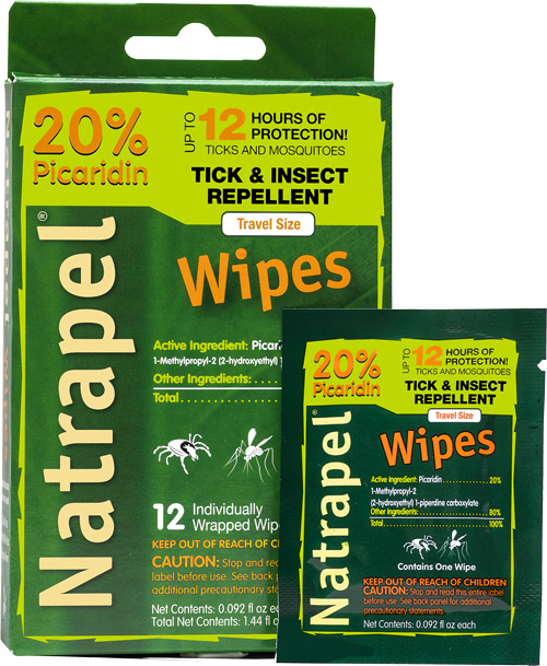 Arb Natrapel Picaridin Wipes 12 Wipes per Box