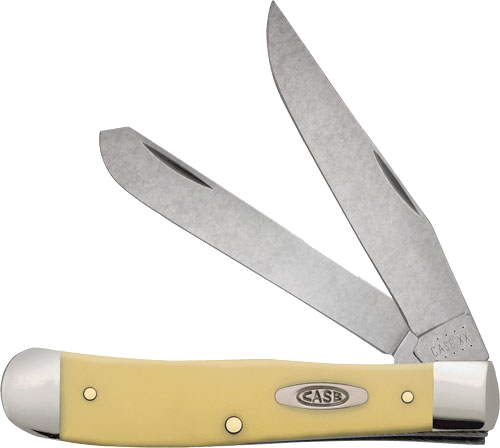 Case Knives Yellow Synthetic Smooth Trapper Knife