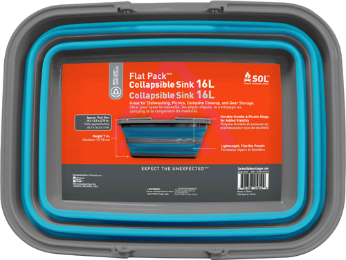 Arb Sol Flat Pack Sink 16 Liter with Sturdy Carry Handle