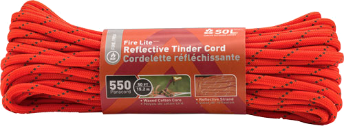 Arb Sol Fire Lite Reflective Tinder Cord 50' Poly 550
