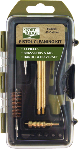 Tac Shield Cleaning Kit – Sport Ridge Pistol .45 Caliber 14-Piece