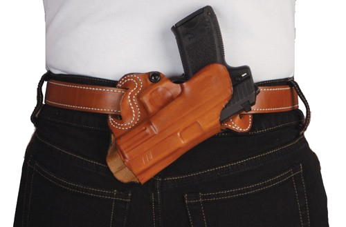 DeSantis Small of Back Lthr for Tn Glock 17/19 OWB Right-Hand Holster