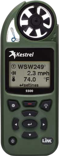 Kestrel Ballistics 5500 Weather Meter with Link and Vane Mount Olive Drab