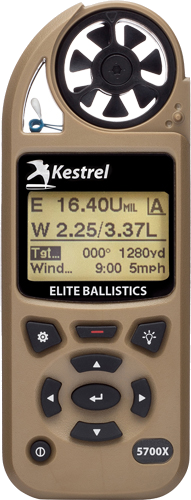 Kestrel Ballistics 5700x Wez with Applied Ballistics Tan