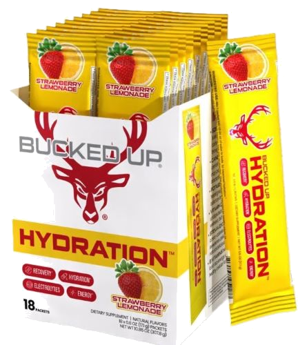 Bucked Up Hydration 2.0 Strawberry 18 Count