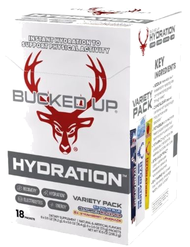 Bucked Up Hydration 2.0 Variety Pack 18 Count 3 Flavor