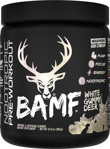 Bucked Up Pre-Workout Bamf White Gummy Deer 30 Servings