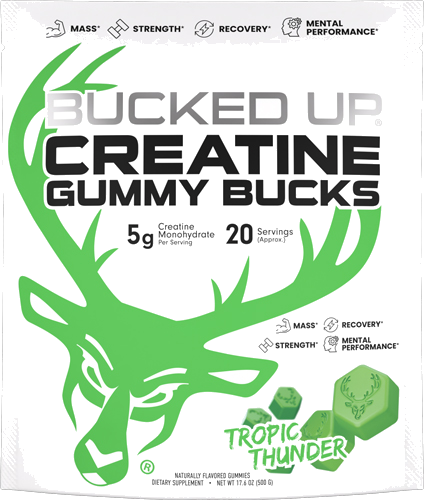 Bucked Up Creatine Gummies Tropic Thunder 20 Servings