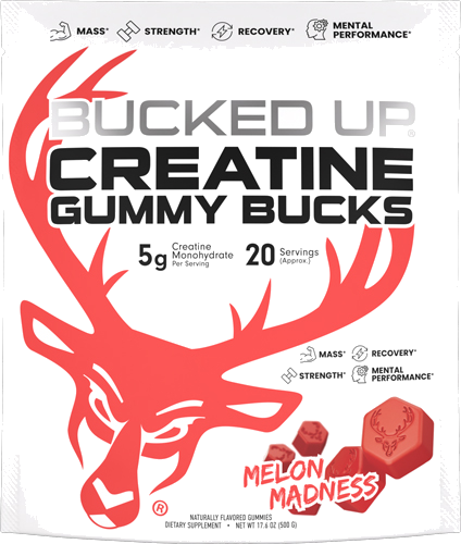 Bucked Up Creatine Gummies Melon Madness 20 Servings