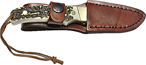 Uncle Henry Staglon 2.8" Blade with Leather Sheath Knife