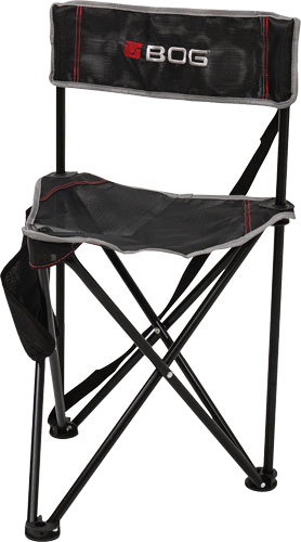 BOG Ground Blind Chair Black/Grey with Carry Strap Tripod
