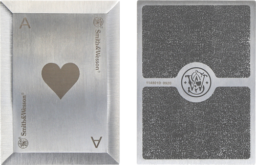 Smith & Wesson S&W Bullseye Throwing Cards 4-Pack Ss Laser Etched with Shth