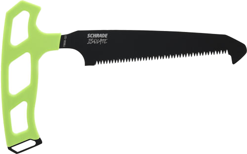 Schrade Isolate Large Bone Saw 5" SK5 Black/Green Knife