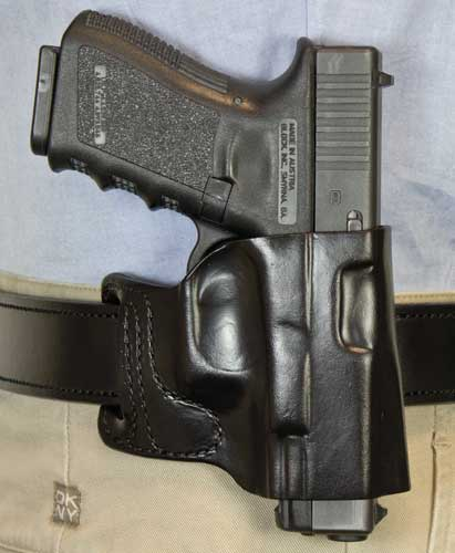 DeSantis E-Gat Slide Leather SIG Sauer P365 OWB Right-Hand Holster