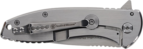 Smith & Wesson S&W Executive Platinum 3" Ss/Ss Drop Point with Pkt Clip Knife