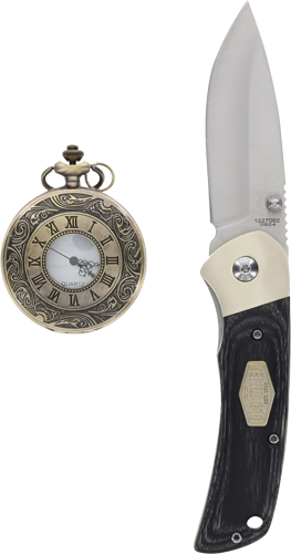 Old Timer Knife/Pocket Watch Combo Gift Tin Promo Q4 25' Knife