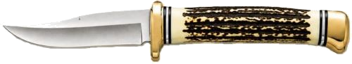 Uncle Henry 3" Compact Golden Spike Leather Sheath Knife