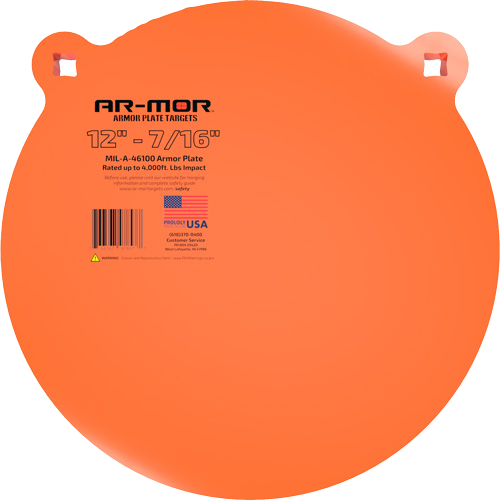 Ar-mor 12" Mil41600 Steel Gong 7/16" Thick Steel Round