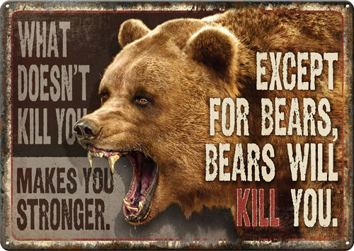 Rivers Edge Sign 12"x17" "What Doesn'T Kill YOU"