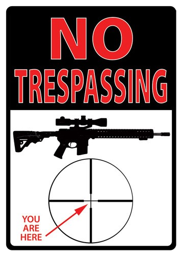 Rivers Edge Sign 12"X17" Trespassing You'Re Here