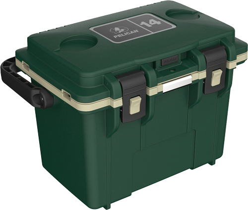 Pelican Coolers Im 14 Quart Hunter Green/Tan Dry Storage
