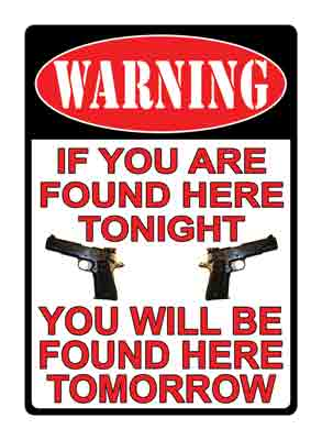 Rivers Edge Sign 12"X17" "warning If You'Re Found Here"