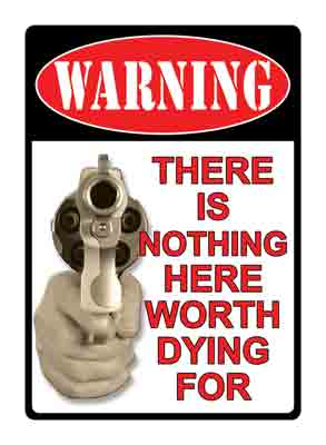 Rivers Edge Sign 16" "there'S Nothing Here"