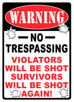 Rivers Edge 12"X17" Warning Sign "no Trespassing"