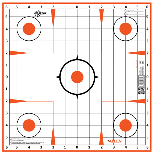 Allen EZ Aim Sight Grid Target 12-PK 12"X12"