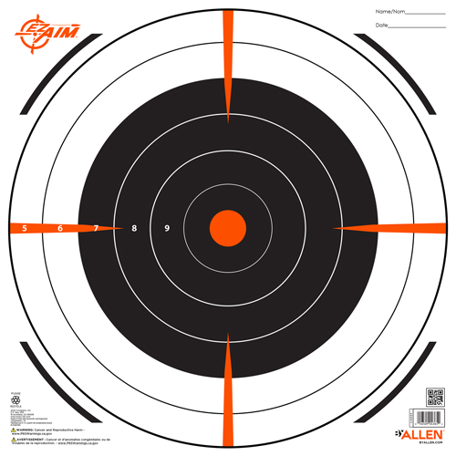 Allen EZ Aim Bullseye Target 12-PK 12"X12"