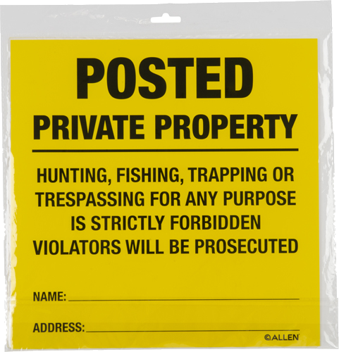 Allen Posted No Trespassing Sign 12-Pack