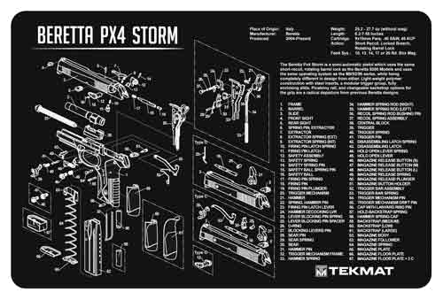 TekMat Armorers Bench MAT 11"x17" Beretta PX4 Pistol