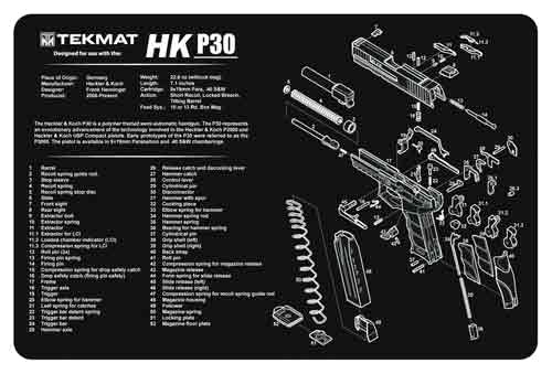 TekMat Armorers Bench MAT 11"x17" Heckler & Koch P30