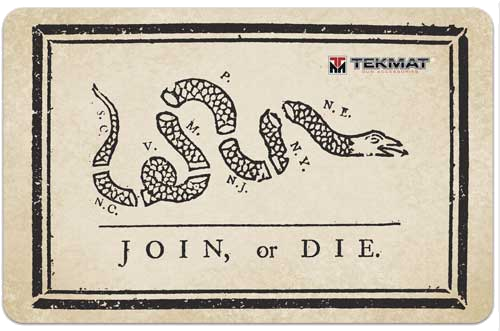 TekMat Armorers Bench Mat 11"X17" Join Or Die Flag