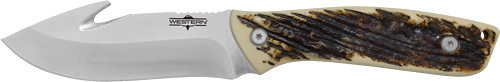 Camillus Knives Western Crosstrail Gut Hook 4.25" Ss Blade Antler