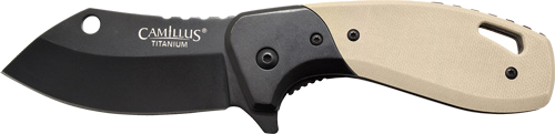 Camillus Knives Chonk Drop Point 2.75" Ss Blade G10 Handle Tan