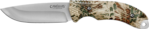 Camillus Knives Mask Fixed Blade 4" Ss Drop Point Blade Camo Knife