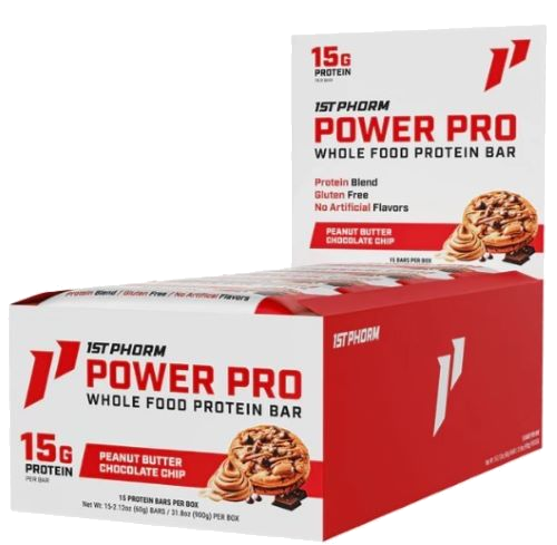 1st Phorm Whole Food Power Pro Bar Pb Chocolate Chip 15 Bars