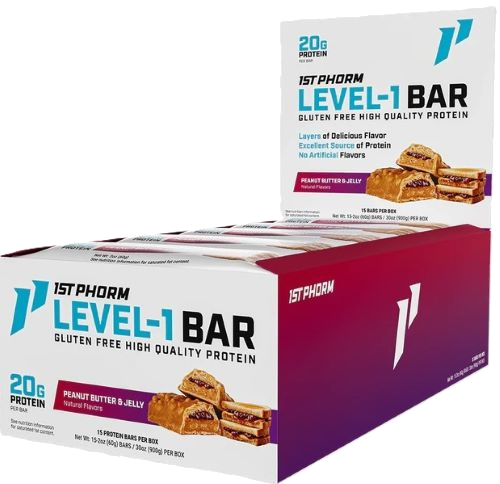 1st Phorm Level 1 Bar Peanut Butter & Jelly 15 Bars